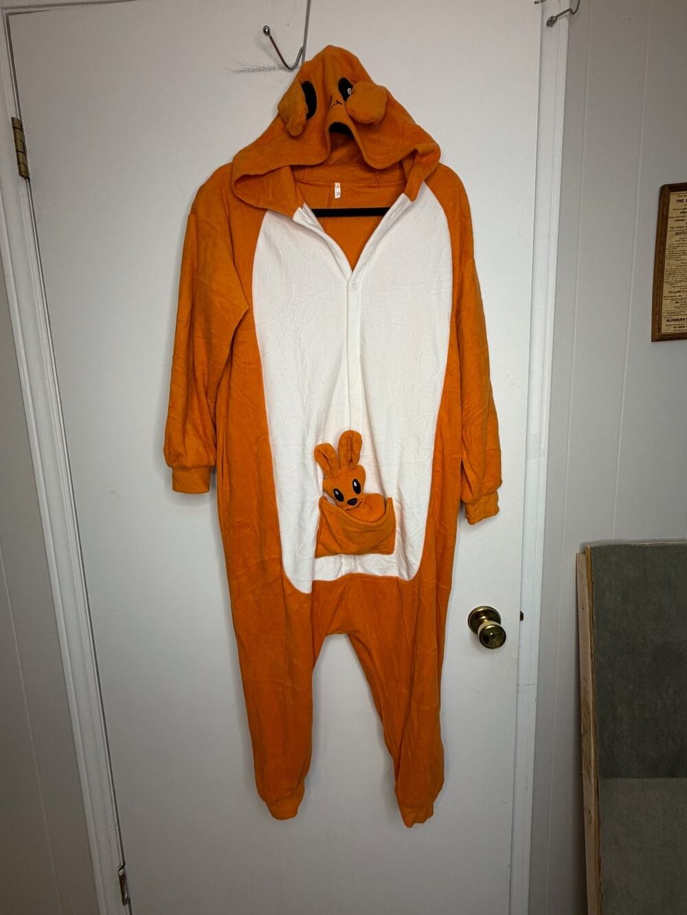 Kangaroo Costume Animal Pajamas Adult One Piece Cosplay Size Medium NNT